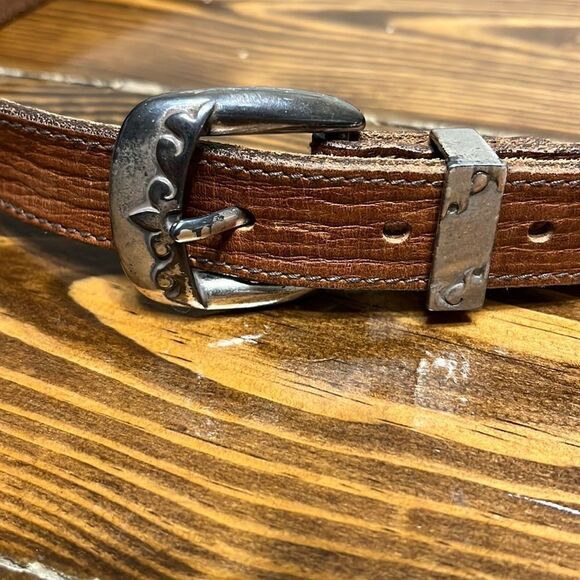 Fossil Genuine Leather Ladies Western Style Belt Size Large - Picture 1 of 4